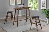 Orleans Furniture - Coaster - Finnick 3-piece Rectangular Pub Height Bar Table Set Walnut - 101436-S3